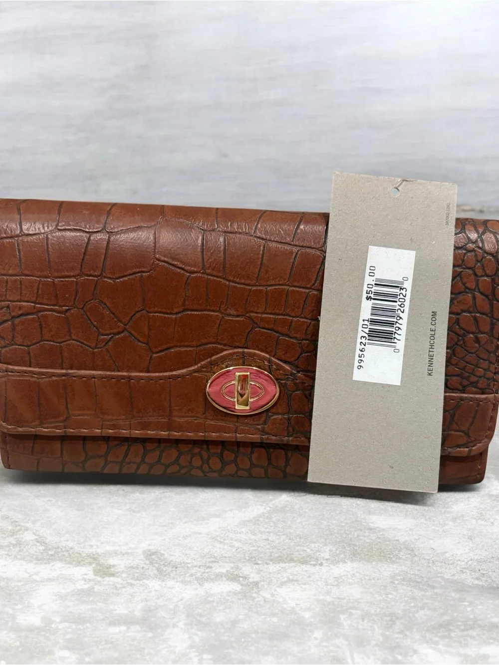 Adrienne Vittadini Croc-Embossed Women’s Tote Bag/Wallet- $135 MSRP